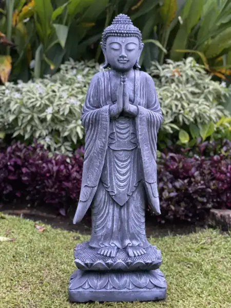 Artikelbild 7 des Artikels “Jagan - Stehender Buddha, 105 cm H | Steinguss “